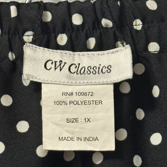 CW Classics Floral & Polka Dot Reversible Skirt Sz 1X Polyester women skirt - Picture 3 of 12
